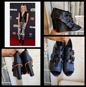 10 Crosby Derek Lam‎ buckle open toe booties